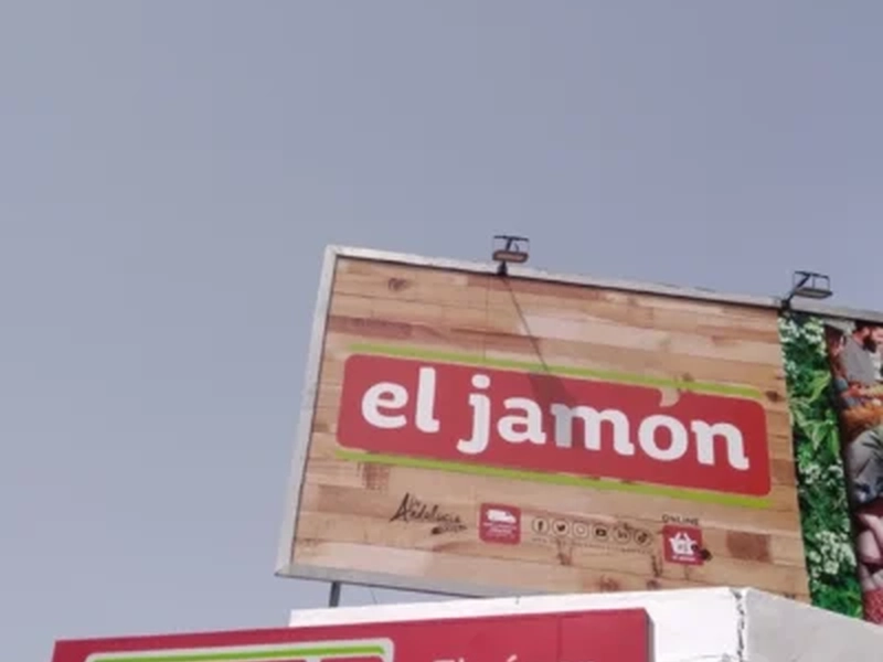 Rótulo gran formato con sistema luz - Supermercado el Jamón
