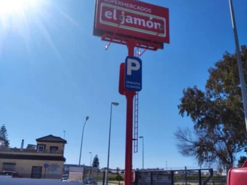 Soporte gran formato Supermercado el Jamón